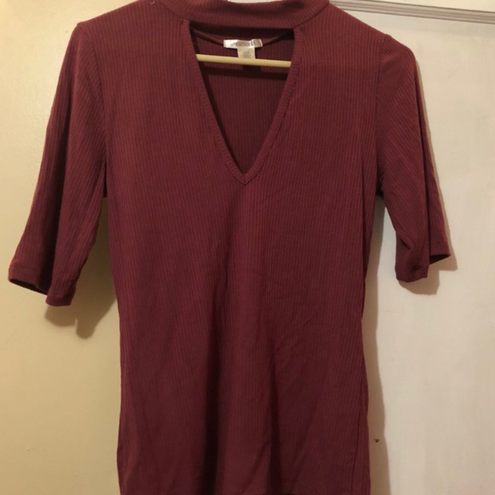 maroon blouse